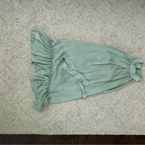 Elegant Green Ruffle Dress